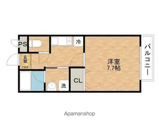 エスエスコーポ【Ⅰ-203号室】の間取り