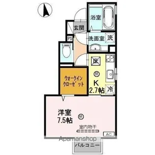 DーROOMアン【1階】の間取り