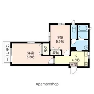 レジデンスハイツ高円寺【201号室】の間取り