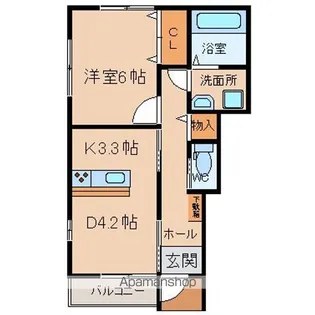 リピート FA【101号室】の間取り