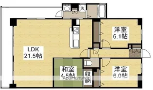 アルファスマート老松町【5階】の間取り