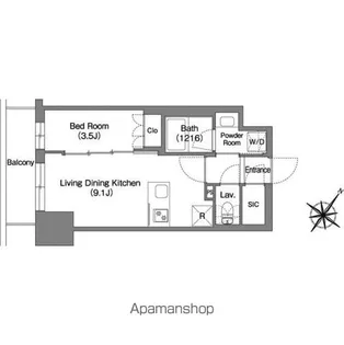 ミュプレ巣鴨駅前【13階】の間取り