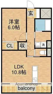 ディアコートKⅦ【1階】の間取り