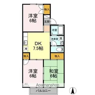 セジュール平田【2階】の間取り