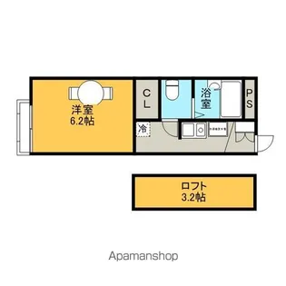 レオパレスMIZUNO【110号室】の間取り