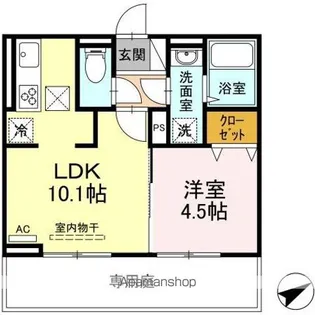 ルフレ香椎駅東【1階】の間取り