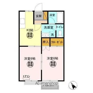 山木ハイツ A【2階】の間取り