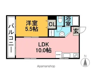サロンハイツ【3E号室】の間取り