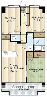 東京都三鷹市下連雀7丁目【マンション】の間取り