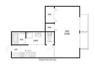 レジュウィールA棟【A206号室】の間取り