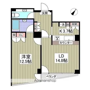 ポートタワー山下町【9階】の間取り