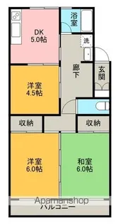 松竹ハイツ【1階】の間取り