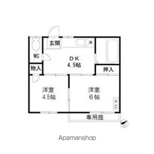 ワコーハイツ【1階】の間取り