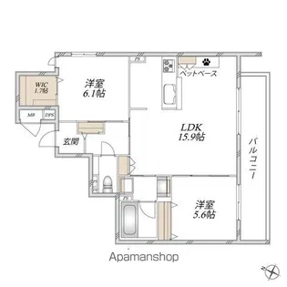 チェリーコートグラン E【2階】の間取り