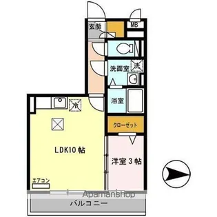 オーシャンコートT【1階】の間取り