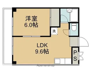 アメニティハイツ本町【202号室】の間取り