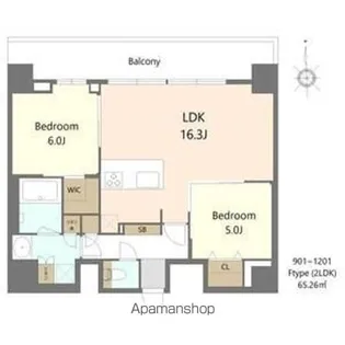 SーRESIDENCE松屋町ASENCE【9階】の間取り