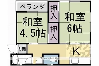 ハイツ中村【202号室】の間取り