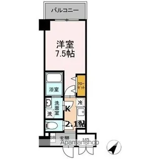 TRE LUCE横濱関内【6階】の間取り