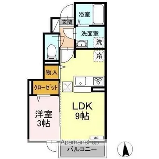 HEIZEN【105号室】の間取り