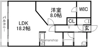 ロイヤルレインボー平岸 B棟【411号室】の間取り