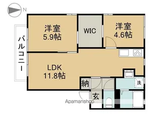 DOLCE新川【102号室】の間取り
