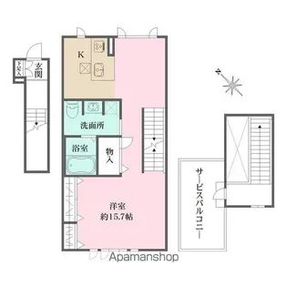 東京都中野区若宮3丁目【アパート】の間取り