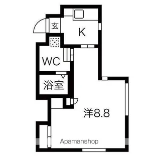 ノヴェル黒門【102号室】の間取り