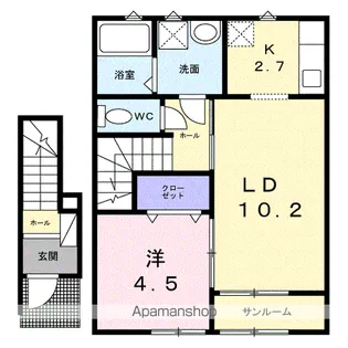 フォルトーナⅤ【2階】の間取り