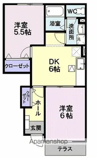 サンホワイト【1階】の間取り