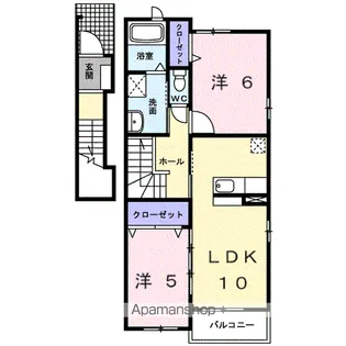エバーグリーン【2階】の間取り