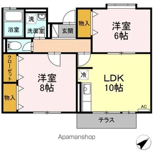 サンシルフィー C【1階】の間取り