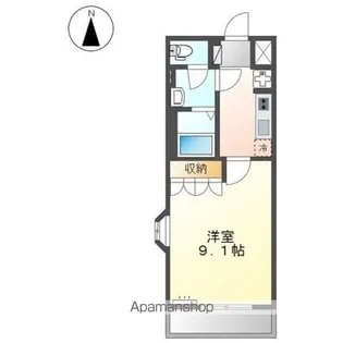 シェルル南方【206号室】の間取り