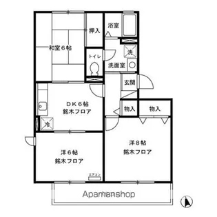 ガーデン岳樹【3階】の間取り