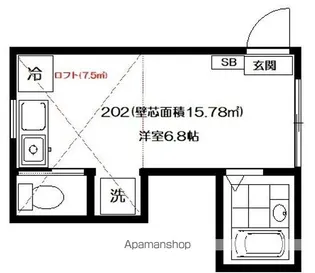 アザレア松ヶ丘【202号室】の間取り