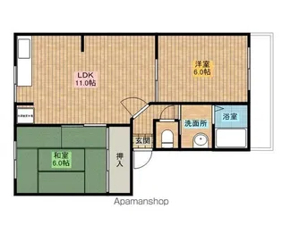 シャトー栗原【3階】の間取り