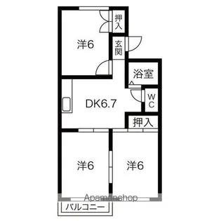 メゾンM1【2階】の間取り