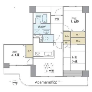 ハイムローゼ【1階】の間取り