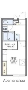 レオパレスノウスン シュライン【206号室】の間取り