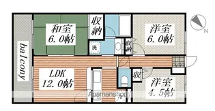 コスモ拝島【3階】の間取り