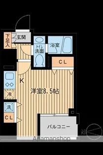 ウィルテラス千歳烏山【6階】の間取り