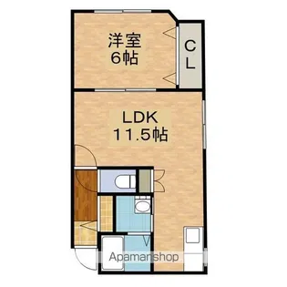 コーポMAKINO B【1階】の間取り