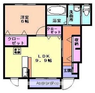 ブルックスタウンC棟【1階】の間取り