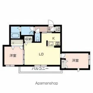 CASA REGIO 堺東【202号室】の間取り