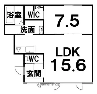 新町東MS【202号室】の間取り