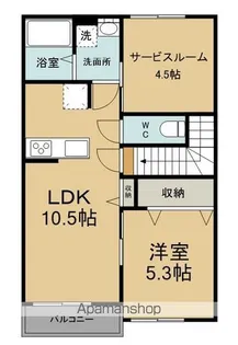 VILLA KAKIHI 宮ノ上A【A-5号室】の間取り