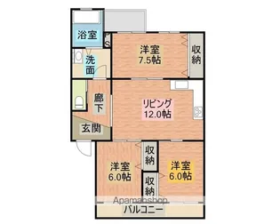 ラフォーネ呉竹【101号室号室】の間取り