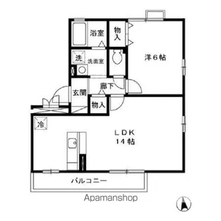 ラ ルーナ B【3階】の間取り
