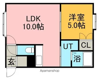 フォーサイト南34【103号室】の間取り