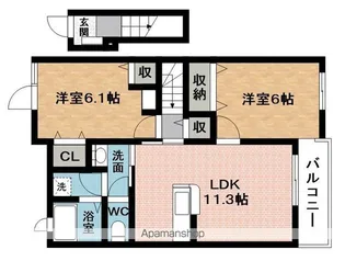 チェリーブロッサム【2階】の間取り